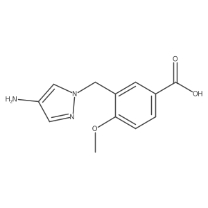 3-[(4-amino-1H-pyrazol-1-yl)methyl]-4-methoxybenzoic acid Structure