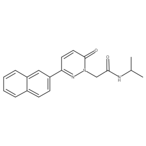 N~1~-isopropyl-2-[3-(2-naphthyl)-6-oxo-1(6H)-pyridazinyl]acetamide结构式