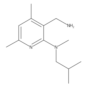 4,6-Dimethyl-2-[methyl(2-methylpropyl)amino]-3-pyridinemethanamine结构式