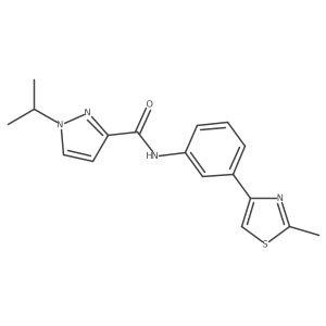 1-isopropyl-N-(3-(2-methylthiazol-4-yl)phenyl)-1H-pyrazole-3-carboxamide Structure