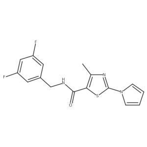 N-(3,5-difluorobenzyl)-4-methyl-2-(1H-pyrrol-1-yl)-1,3-thiazole-5-carboxamide Structure