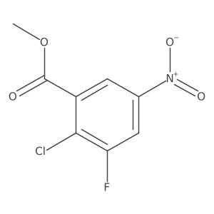 Methyl 2-chloro-3-fluoro-5-nitrobenzoate结构式