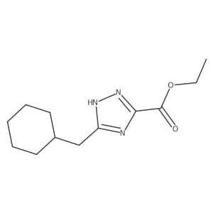 Ethyl 5-(cyclohexylmethyl)-2H-1,2,4-triazole-3-carboxylate结构式
