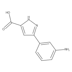 5-(3-aminophenyl)-1H-pyrazole-3-carboxylic acid结构式