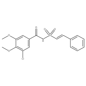 3-chloro-4,5-dimethoxy-N-(2-phenylethenesulfonyl)benzamide Structure