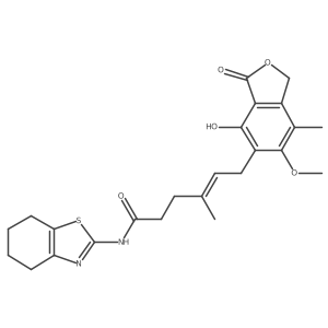 (E)-6-(4-hydroxy-6-methoxy-7-methyl-3-oxo-1,3-dihydroisobenzofuran-5-yl)-4-methyl-N-(4,5,6,7-tetrahydrobenzo[d]thiazol-2-yl)hex-4-enamide Structure