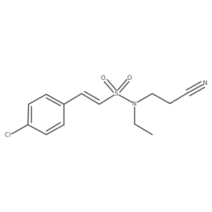 (E)-2-(4-chlorophenyl)-N-(2-cyanoethyl)-N-ethylethenesulfonamide Structure