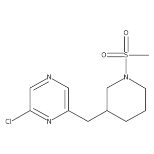 2-Chloro-6-((1-(methylsulfonyl)piperidin-3-yl)methyl)pyrazine结构式