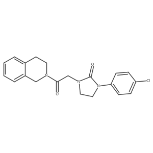 1-(4-chlorophenyl)-3-(2-(3,4-dihydroisoquinolin-2(1H)-yl)-2-oxoethyl)imidazolidin-2-one结构式
