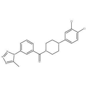 [4-(3,4-dichlorophenyl)piperazin-1-yl][3-(5-methyl-1H-tetrazol-1-yl)phenyl]methanone结构式