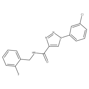 1-(3-chlorophenyl)-N-[(2-fluorophenyl)methyl]-1H-1,2,3-triazole-4-carboxamide Structure
