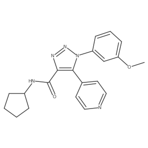N-cyclopentyl-1-(3-methoxyphenyl)-5-(pyridin-4-yl)-1H-1,2,3-triazole-4-carboxamide Structure