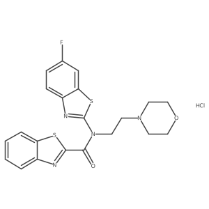 N-(6-fluorobenzo[d]thiazol-2-yl)-N-(2-morpholinoethyl)benzo[d]thiazole-2-carboxamide hydrochloride Structure