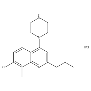 7-Chloro-8-methyl-4-(piperazin-1-yl)-2-propylquinoline hydrochloride Structure