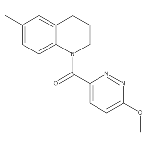 (6-methoxypyridazin-3-yl)(6-methyl-3,4-dihydroquinolin-1(2H)-yl)methanone结构式