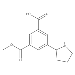 (S)-3-(Methoxycarbonyl)-5-(pyrrolidin-2-yl)benzoic acid Structure
