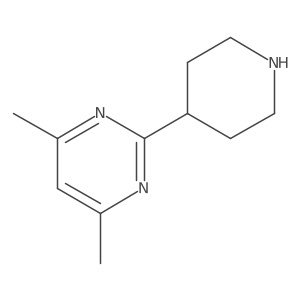 4,6-Dimethyl-2-(piperidin-4-yl)pyrimidine结构式