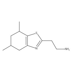 2-(5,7-Dimethyl-4,5,6,7-tetrahydro-1,3-benzothiazol-2-YL)ethan-1-amine Structure