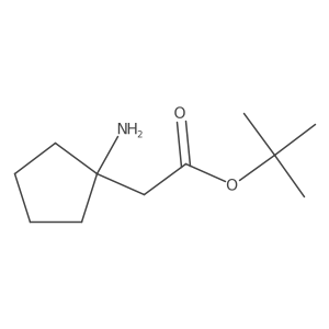 Tert-butyl 2-(1-aminocyclopentyl)acetate结构式