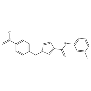 N-(3-fluorophenyl)-1-(4-nitrobenzyl)-1H-imidazole-4-carboxamide Structure
