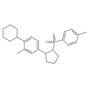 4-[3-methyl-5-[1-(p-tolylsulfonyl)pyrrolidin-2-yl]-2-pyridyl]morpholine结构式