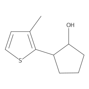 rac-(1R,2R)-2-(3-methylthiophen-2-yl)cyclopentan-1-ol结构式
