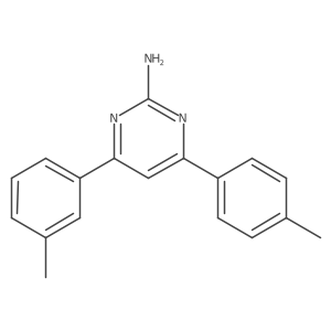 4-(3-Methylphenyl)-6-(4-methylphenyl)pyrimidin-2-amine结构式