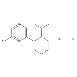 2-Chloro-6-(1-isopropylpiperidin-2-yl)pyrazine dihydrochloride结构式