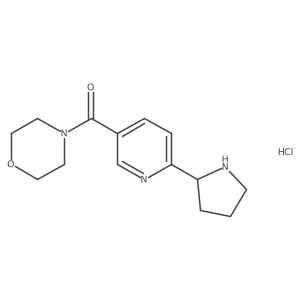 Morpholin-4-yl-(6-pyrrolidin-2-yl-pyridin-3-yl)-methanone hydrochloride结构式