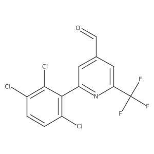 2-(2,3,6-Trichlorophenyl)-6-(trifluoromethyl)isonicotinaldehyde结构式