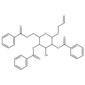 Allyl 2,4,6-Tri-O-benzoyl-alpha-D-galactopyranoside结构式
