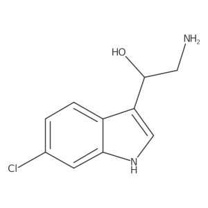 2-amino-1-(6-chloro-1H-indol-3-yl)ethan-1-ol结构式