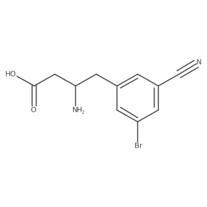 Benzenebutanoic acid, beta-amino-3-bromo-5-cyano- Structure