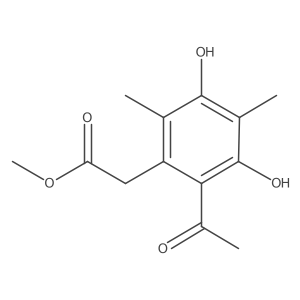 Methyl 2-(2-acetyl-3,5-dihydroxy-4,6-dimethylphenyl)acetate Structure
