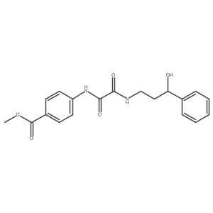 Methyl 4-(2-((3-hydroxy-3-phenylpropyl)amino)-2-oxoacetamido)benzoate结构式
