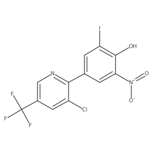 4-[3-Chloro-5-(trifluoromethyl)pyridin-2-yl]-2-iodo-6-nitrophenol Structure