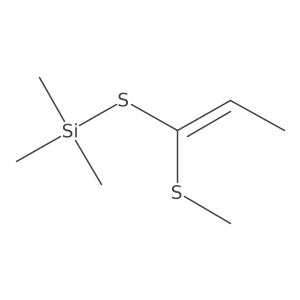 Trimethyl[[(1Z)-1-(methylthio)-1-propen-1-yl]thio]silane结构式