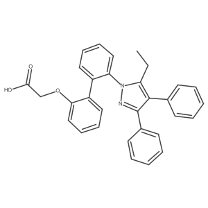 2-((2'-(5-Ethyl-3,4-diphenyl-1H-pyrazol-1-yl)-[1,1'-biphenyl]-2-yl)oxy)acetic acid结构式