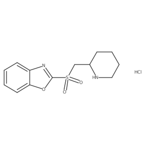 2-((Piperidin-2-ylmethyl)sulfonyl)benzo[d]oxazole hydrochloride结构式