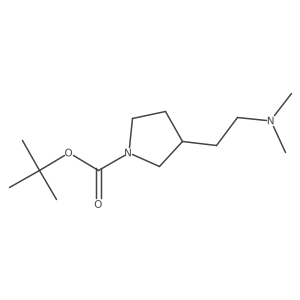 (R)-tert-butyl 3-(2-(dimethylamino)ethyl)pyrrolidine-1-carboxylate结构式