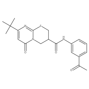 N-(3-acetylphenyl)-8-(tert-butyl)-6-oxo-2,3,4,6-tetrahydropyrimido[2,1-b][1,3]thiazine-3-carboxamide Structure