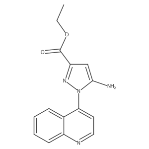 1H-Pyrazole-3-carboxylic acid, 5-amino-1-(4-quinolinyl)-, ethyl ester Structure