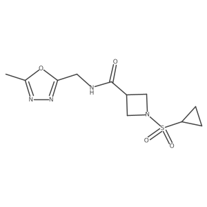 1-(cyclopropylsulfonyl)-N-((5-methyl-1,3,4-oxadiazol-2-yl)methyl)azetidine-3-carboxamide Structure