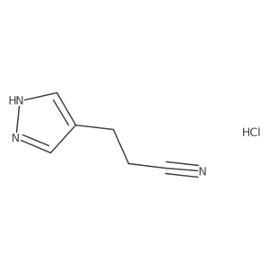 3-(1H-Pyrazol-4-YL)propanenitrile hydrochloride结构式
