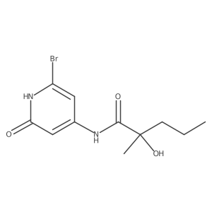 2-Hydroxy-2-methyl-pentanoic acid (6-bromo-2-oxo-1,2-dihydro-pyridin-4-yl)-amide Structure