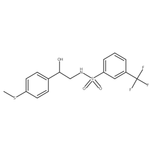 N-(2-hydroxy-2-(4-(methylthio)phenyl)ethyl)-3-(trifluoromethyl)benzenesulfonamide结构式