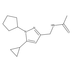 N-((1-cyclopentyl-5-cyclopropyl-1H-pyrazol-3-yl)methyl)acetamide结构式