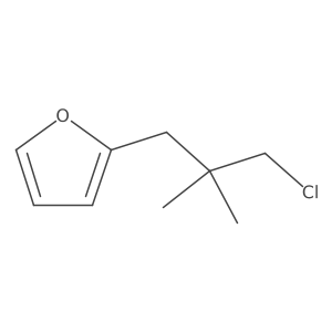 2-(3-Chloro-2,2-dimethylpropyl)furan结构式