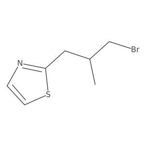 2-(3-Bromo-2-methylpropyl)-1,3-thiazole结构式