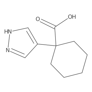 1-(1H-pyrazol-4-yl)cyclohexane-1-carboxylic acid Structure